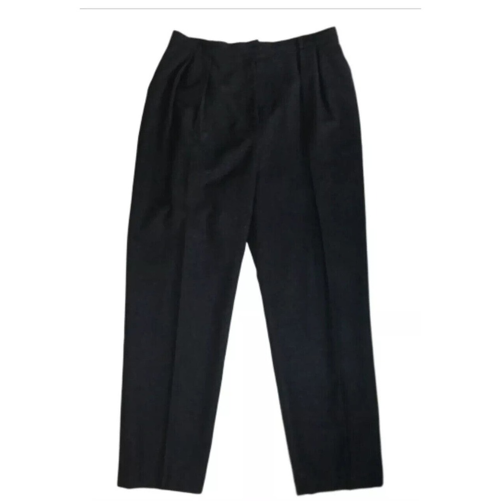 Grey Wool Pants Woman Size 16 Clifford Michael Design- Zip Side Pocket